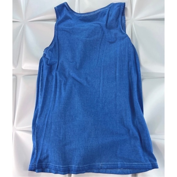 Angel Apparel Womens Sz M Blue Lace Swing Blouse & Tank Top Shell 2pc Set - Picture 9 of 13